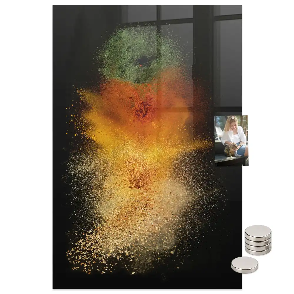 Tablă magnetică de perete cu imprimeu explozie de condimente