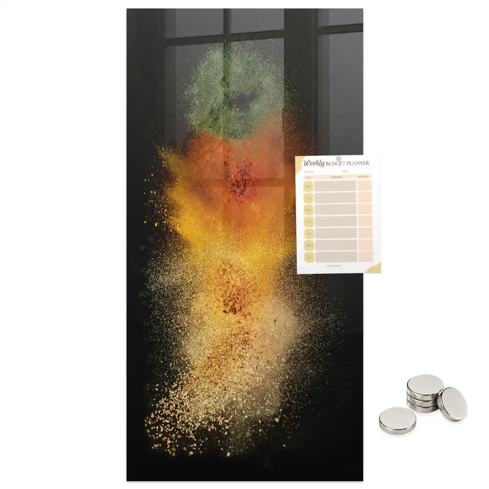 Tablă magnetică de perete cu imprimeu explozie de condimente