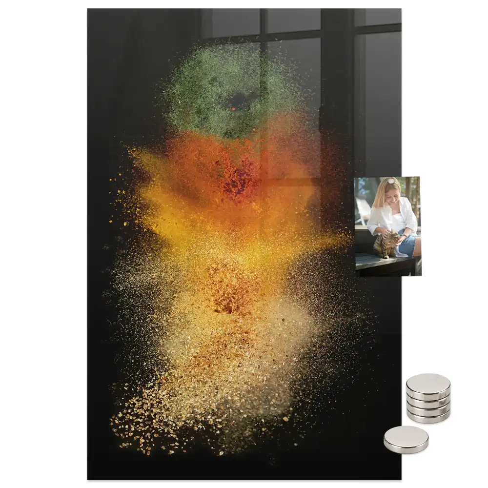 Tablă magnetică de perete cu imprimeu explozie de condimente