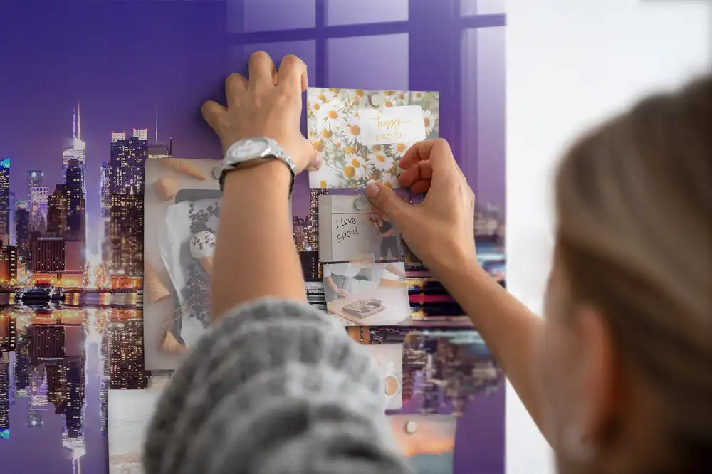 Tablă magnetică cu model New York noaptea