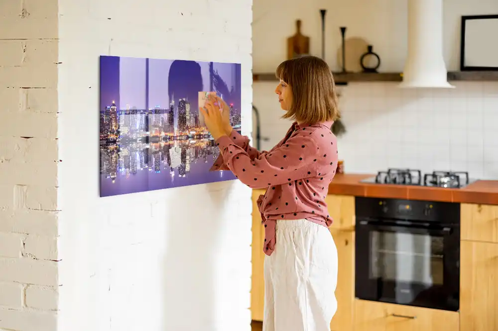 Tablă magnetică cu model New York noaptea