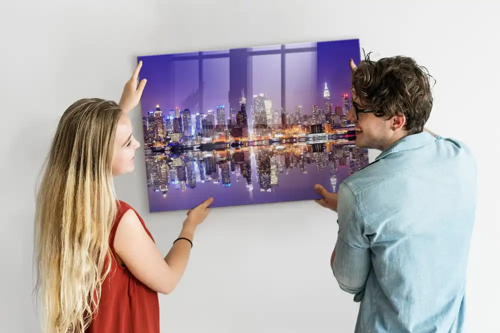 Tablă magnetică cu model New York noaptea