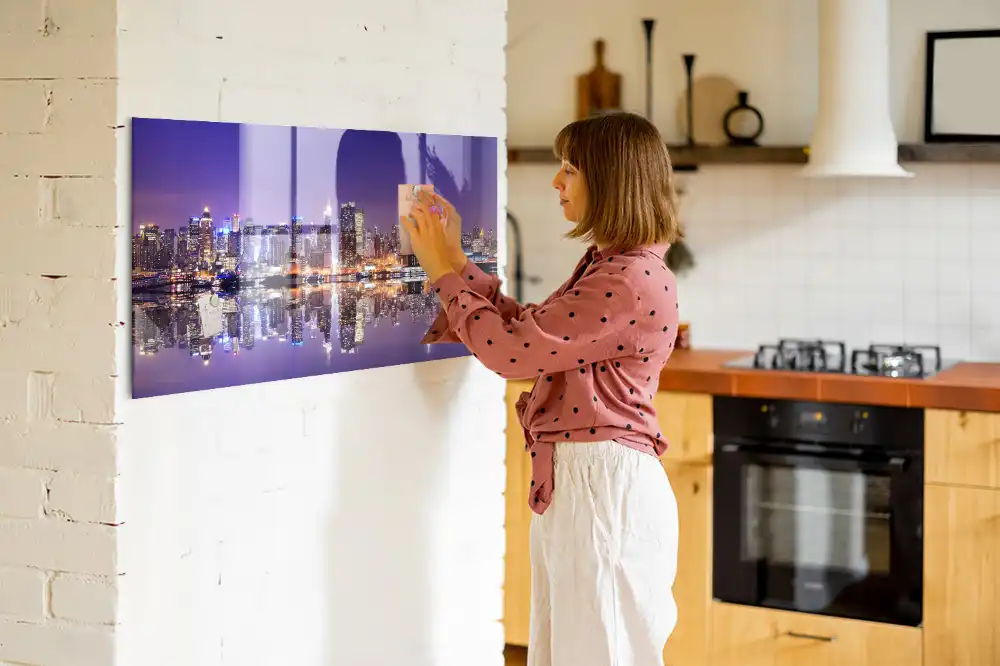 Tablă magnetică cu model New York noaptea