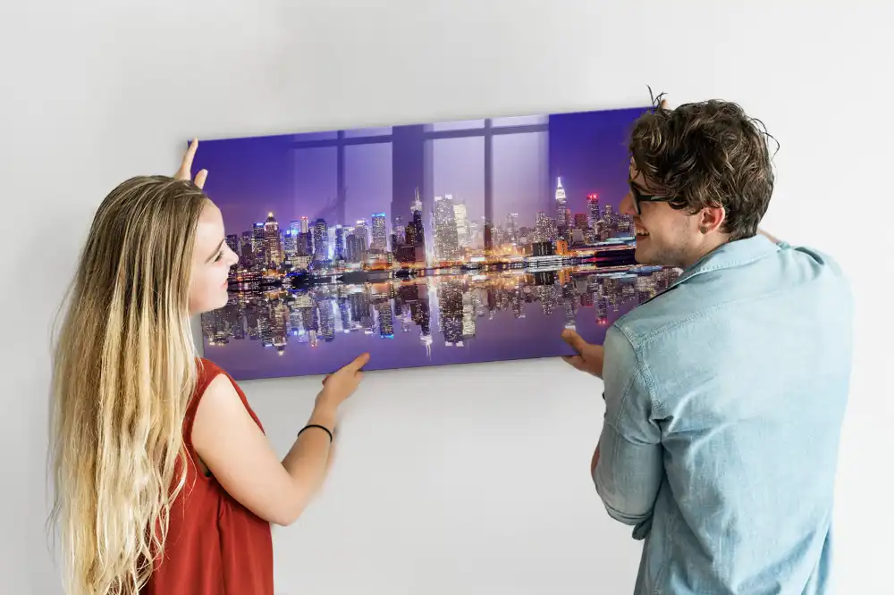 Tablă magnetică cu model New York noaptea