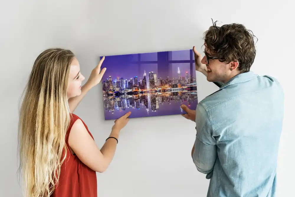 Tablă magnetică cu model New York noaptea