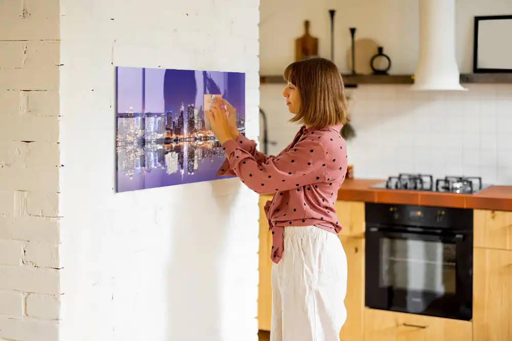 Tablă magnetică cu model New York noaptea