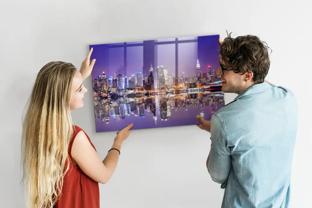 Tablă magnetică cu model New York noaptea