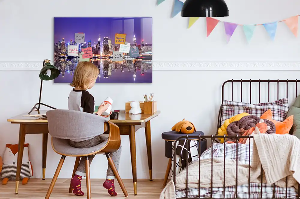 Tablă magnetică cu model New York noaptea