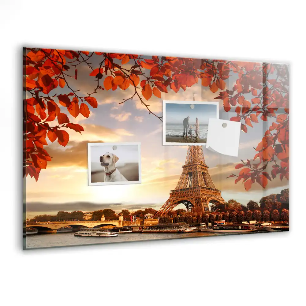 Tablă magnetică din sticlă cu design Turnul Eiffel