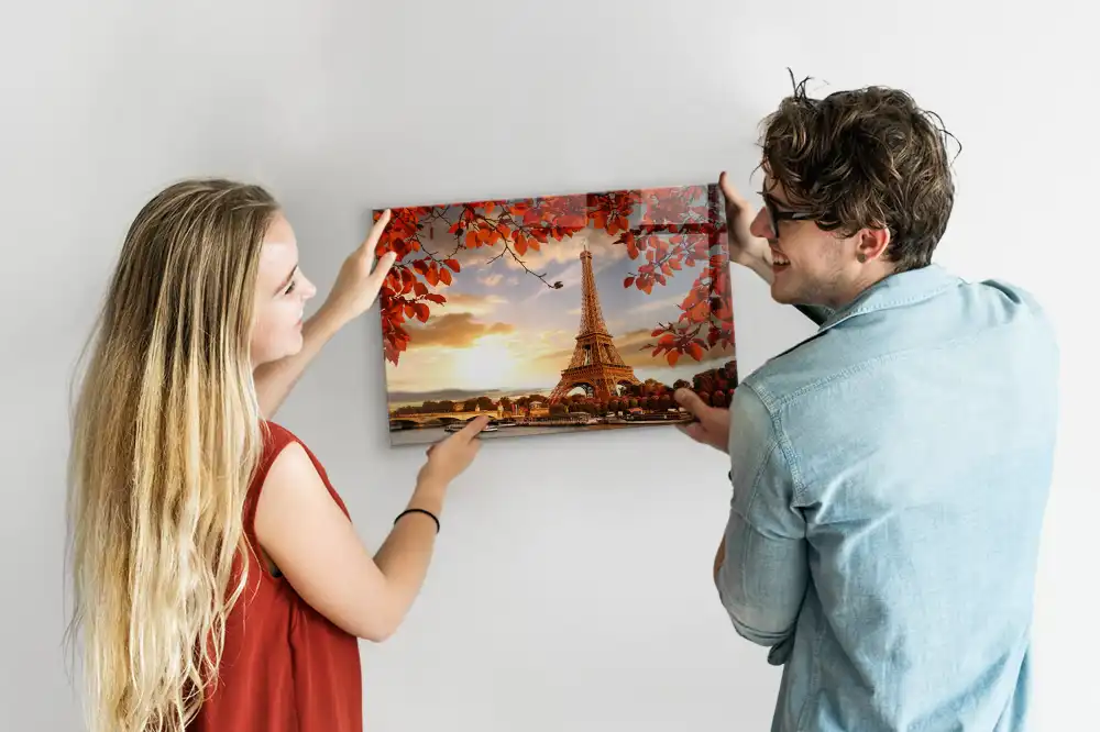 Tablă magnetică din sticlă cu design Turnul Eiffel