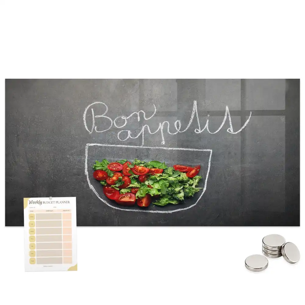 Tablă magnetică cu inscripția Bon Appétit