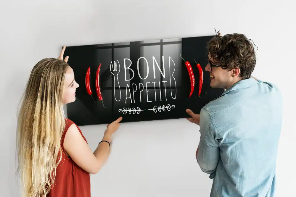 Tablă magnetică cu inscripția Bon Appétit