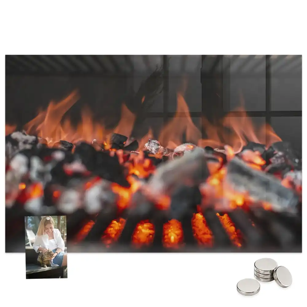 Tablă magnetică pentru grătar sau vatră de foc