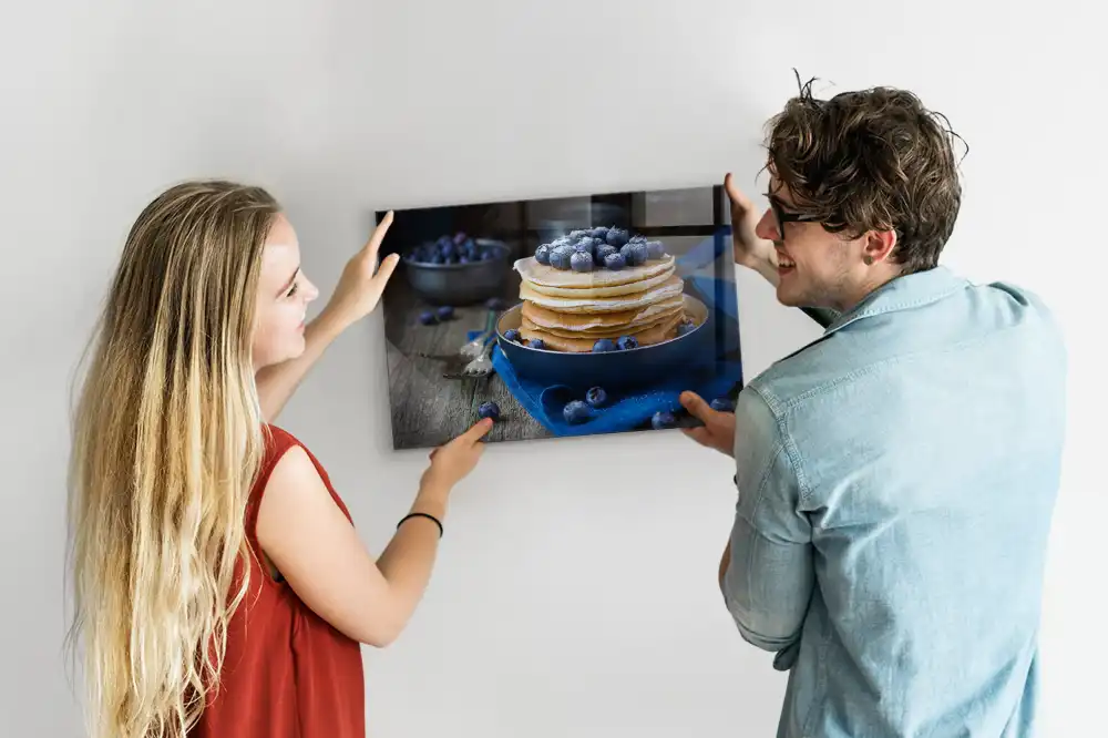 Tablă magnetică din sticlă cu model clătite pufoase