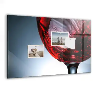Tablă magnetică în formă de pahar de vin