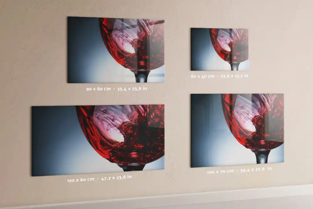 Tablă magnetică în formă de pahar de vin