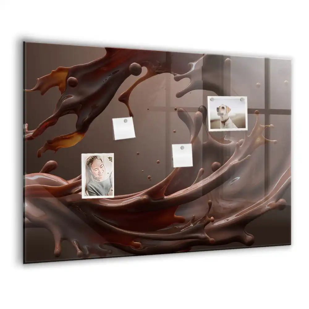 Tablă magnetică pentru magneți cu design băutură de cacao