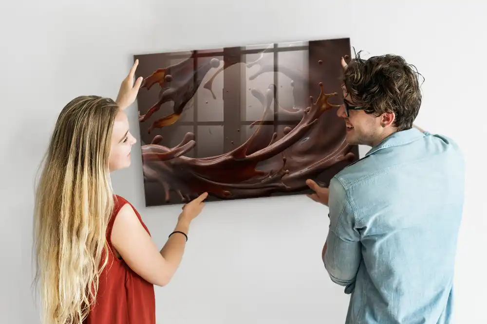 Tablă magnetică pentru magneți cu design băutură de cacao