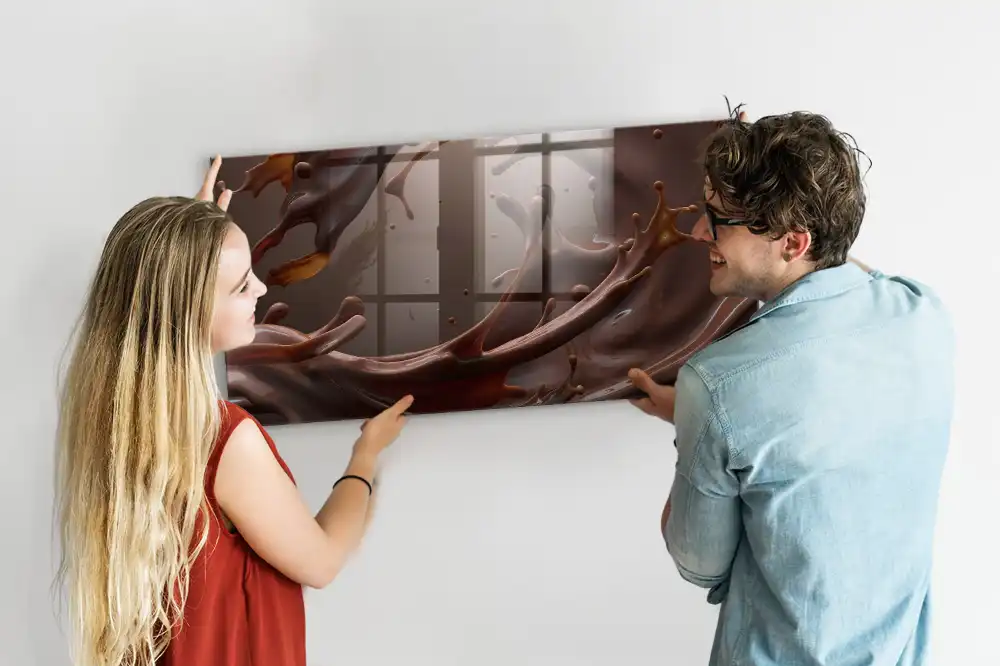 Tablă magnetică pentru magneți cu design băutură de cacao