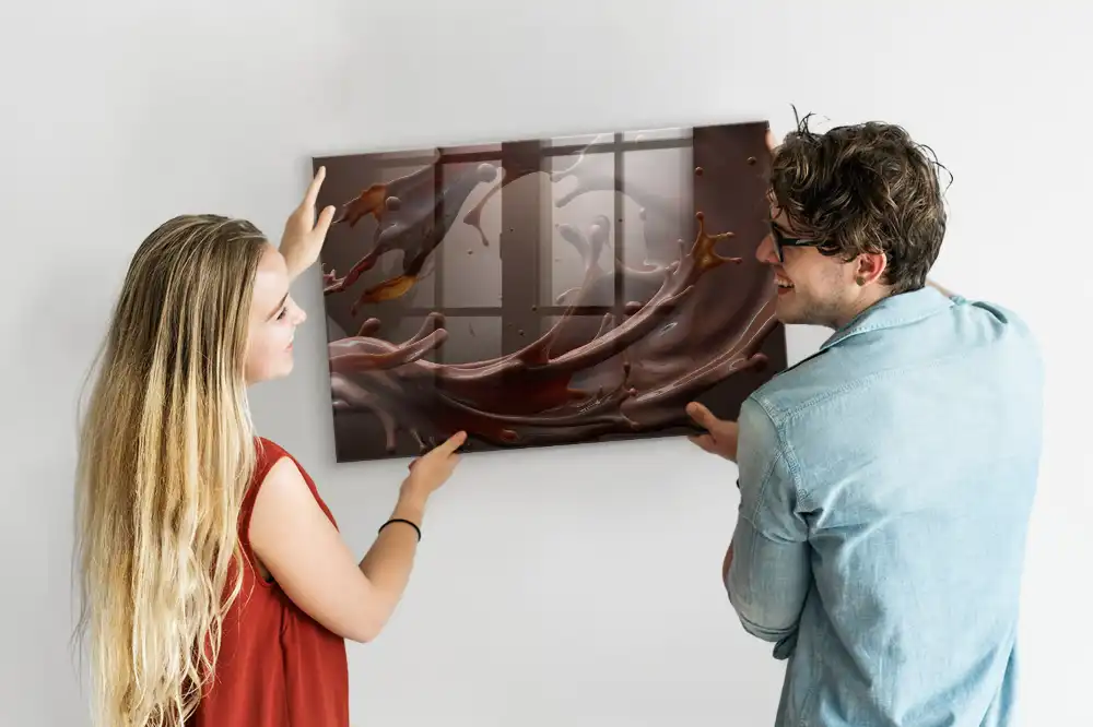 Tablă magnetică pentru magneți cu design băutură de cacao