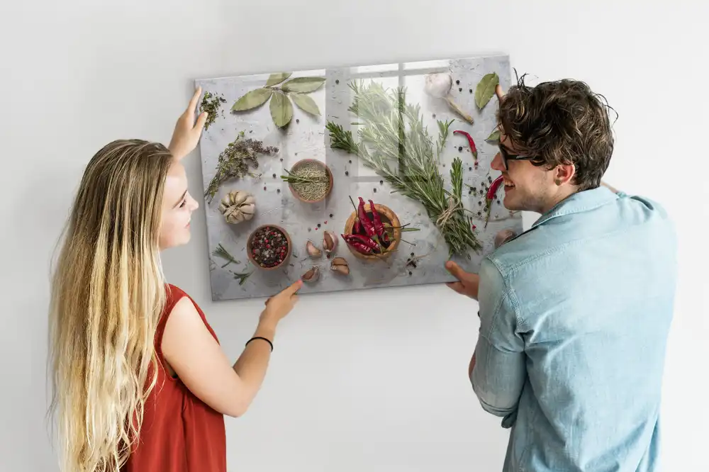 Tablă magnetică pentru magneți cu ierburi aromatice