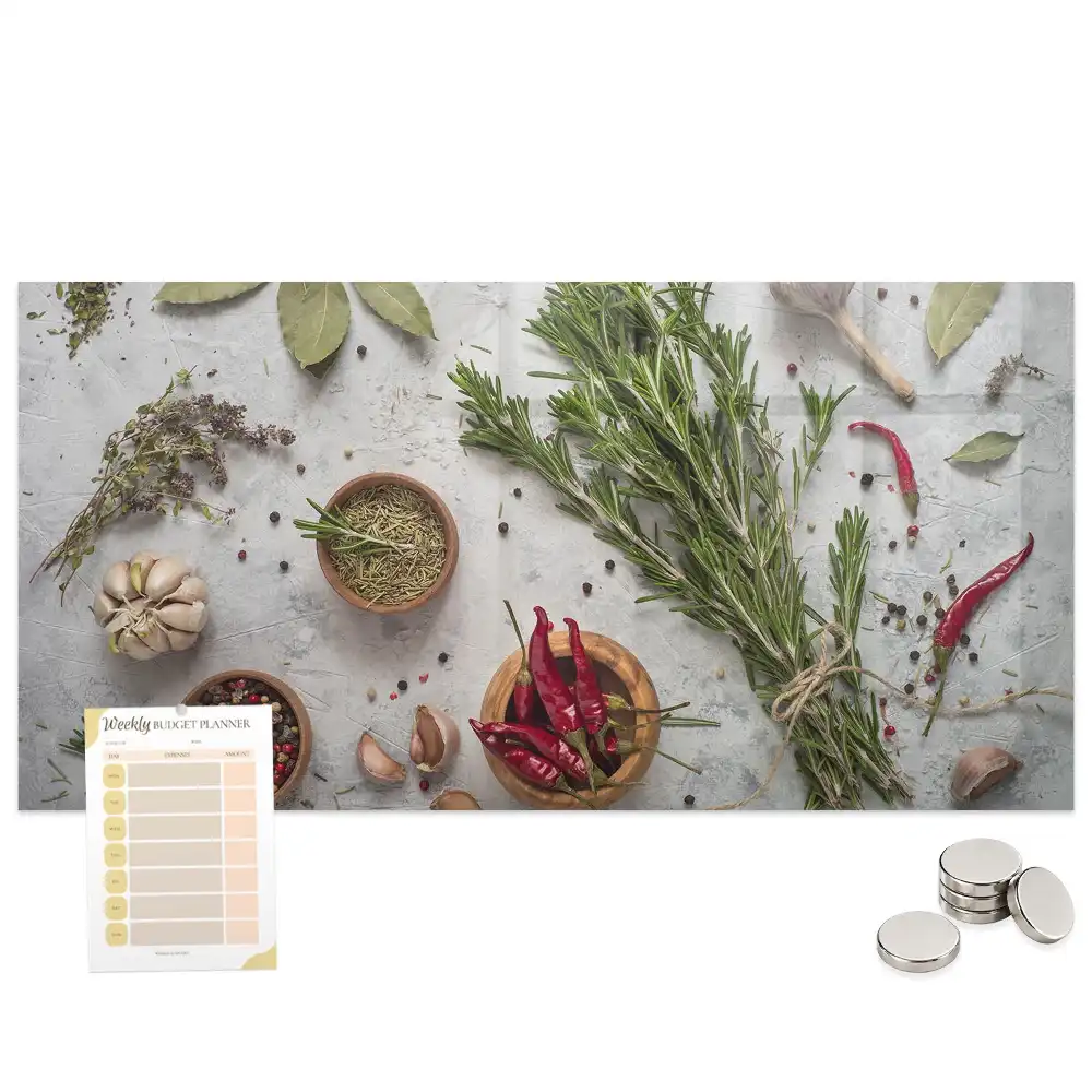 Tablă magnetică pentru magneți cu ierburi aromatice