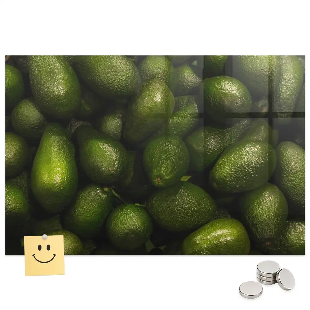 Tablă magnetică din sticlă verde fruct