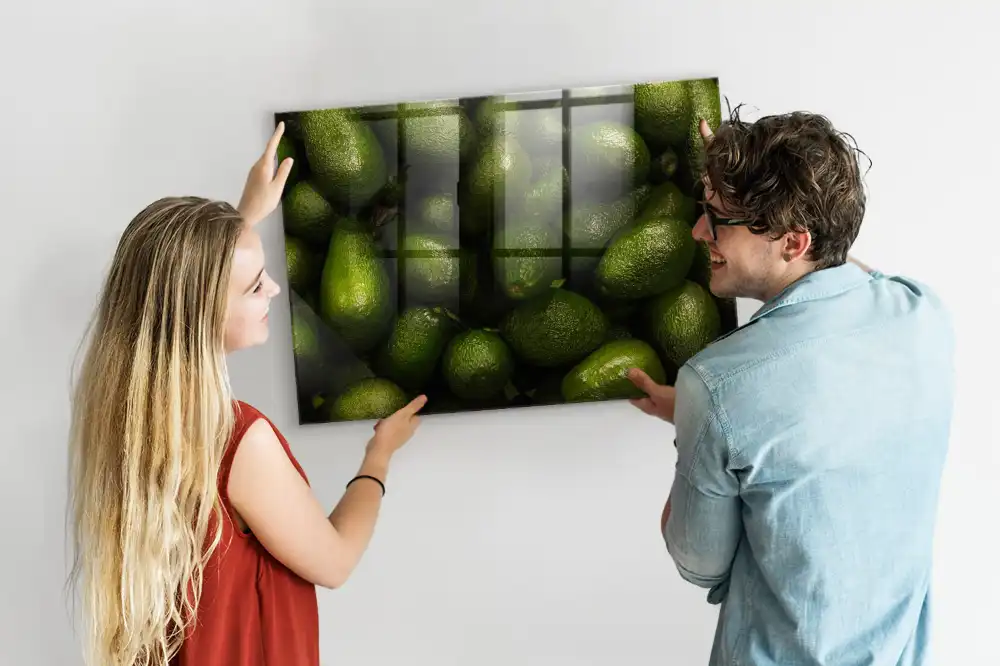 Tablă magnetică din sticlă verde fruct