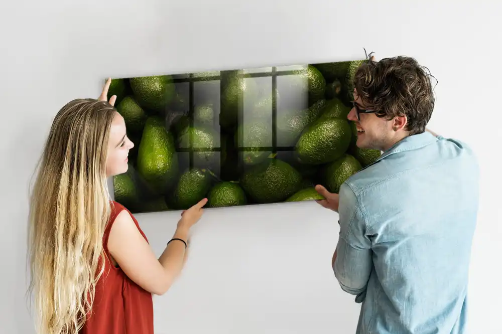 Tablă magnetică din sticlă verde fruct