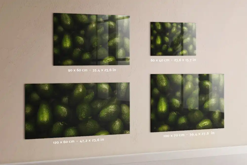 Tablă magnetică din sticlă verde fruct