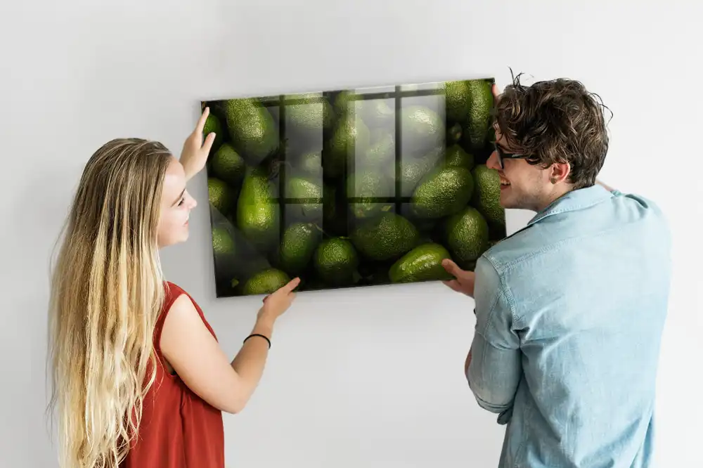 Tablă magnetică din sticlă verde fruct