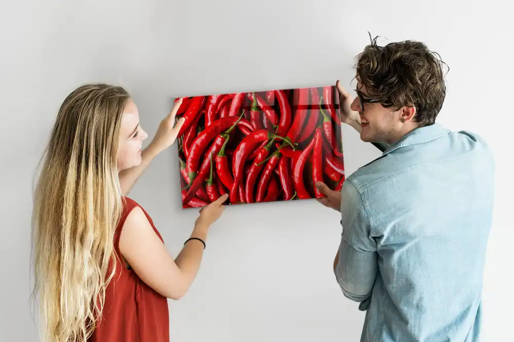 Tablă magnetică pentru magneți cu decor ardei iuți