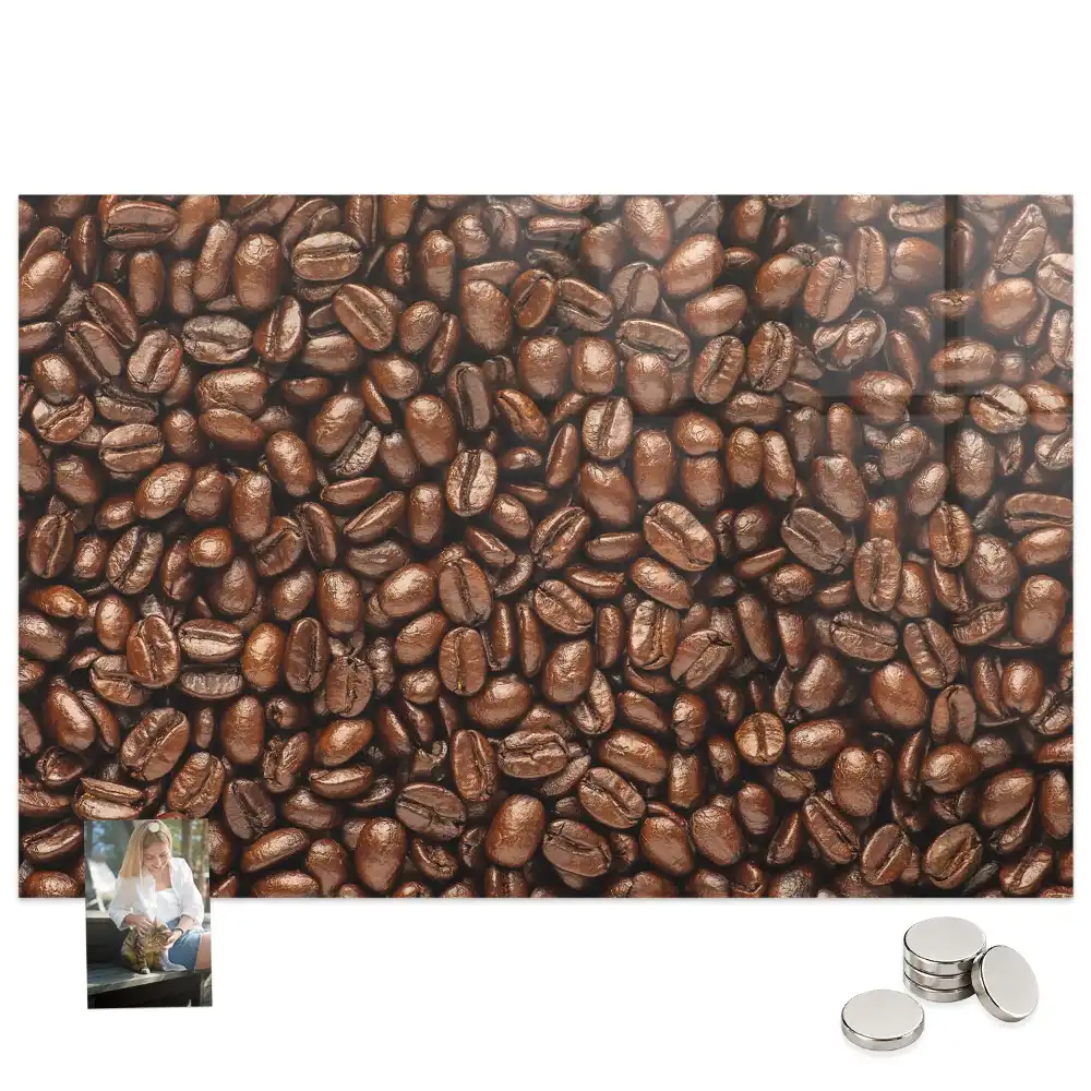 Tablă magnetică cu design boabe de cafea