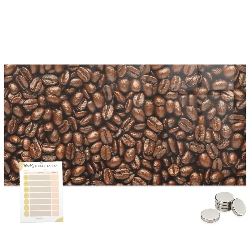 Tablă magnetică cu design boabe de cafea