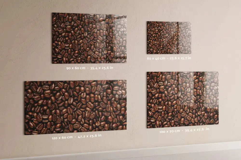 Tablă magnetică cu design boabe de cafea