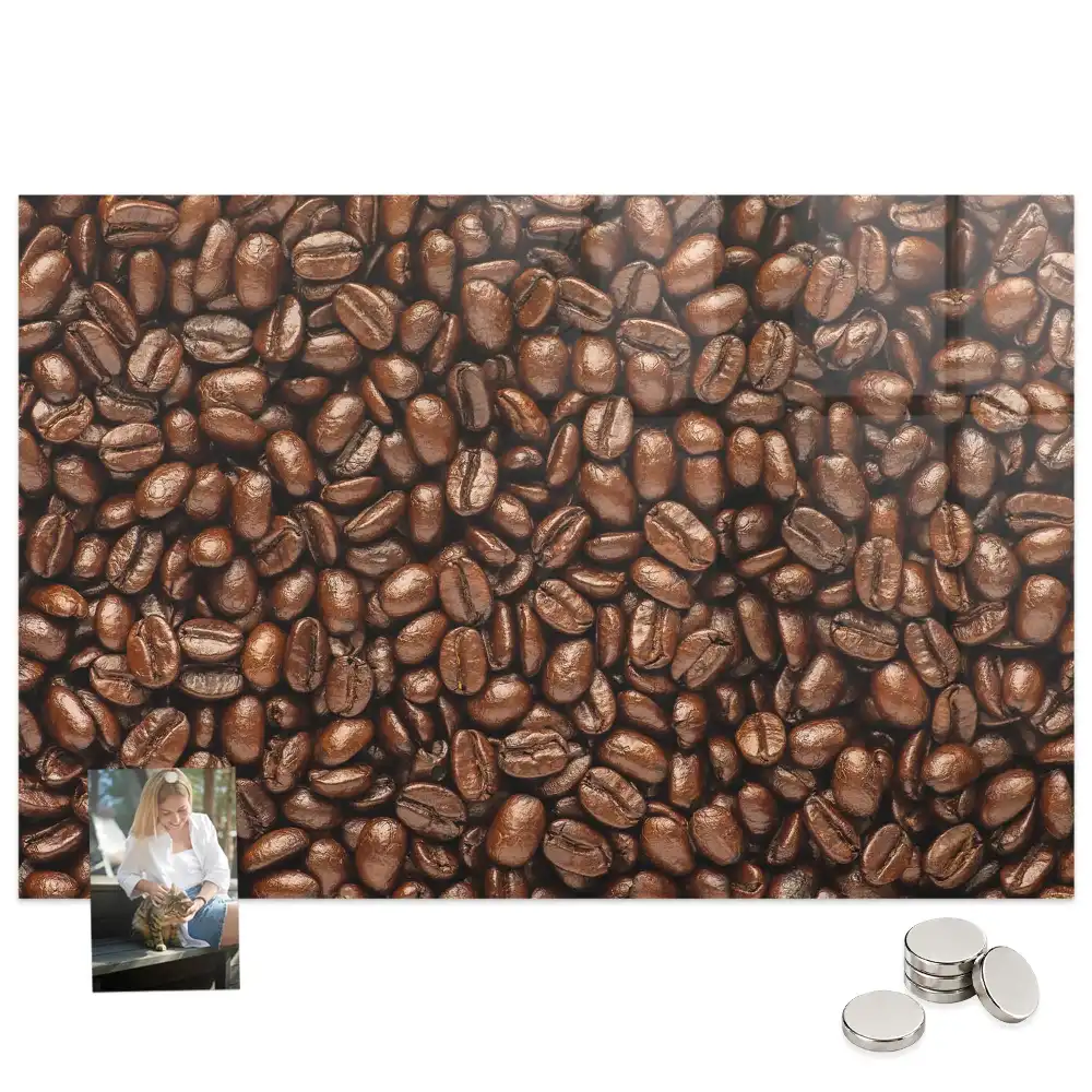 Tablă magnetică cu design boabe de cafea