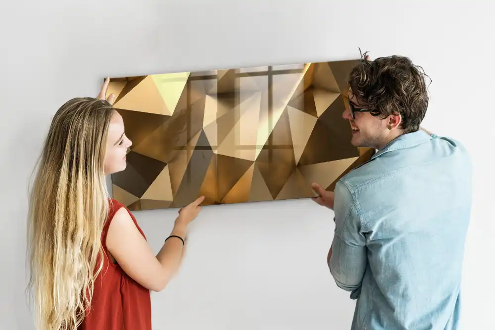 Tablă magnetică cu model de abstracție geometrică