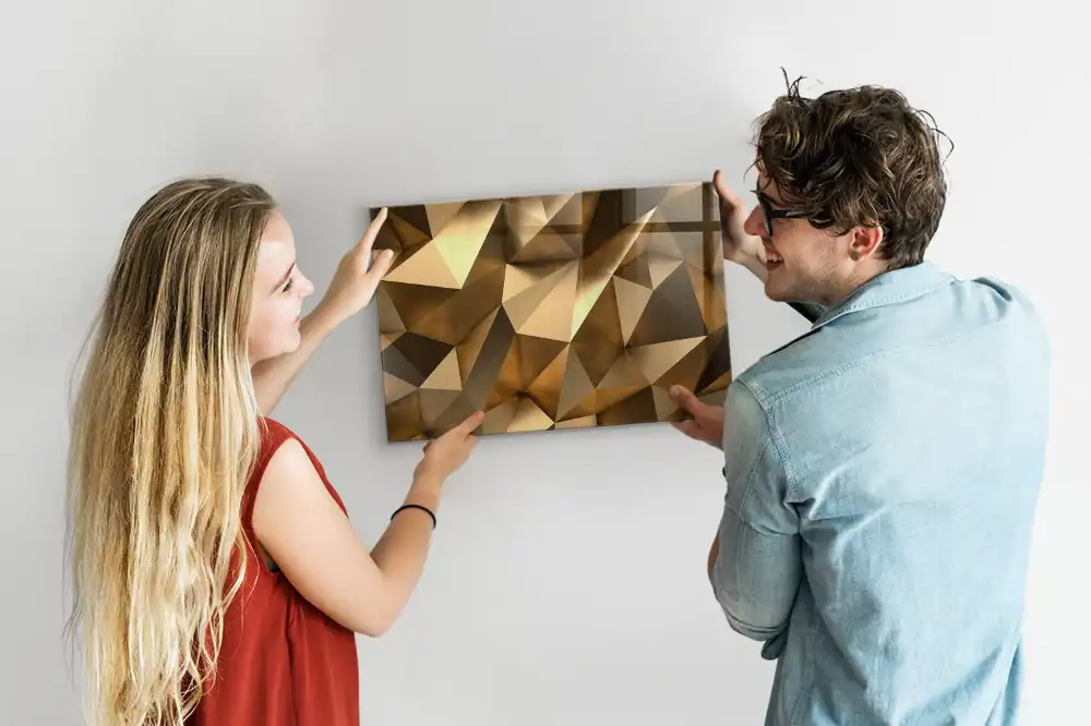 Tablă magnetică cu model de abstracție geometrică
