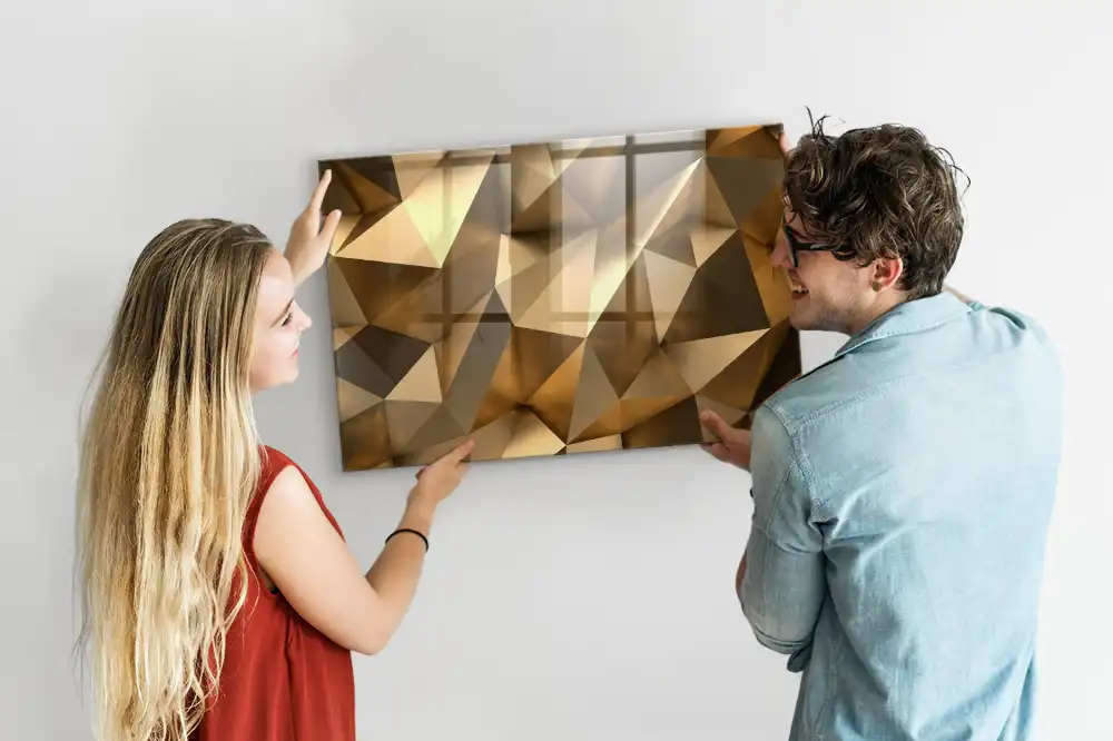 Tablă magnetică cu model de abstracție geometrică