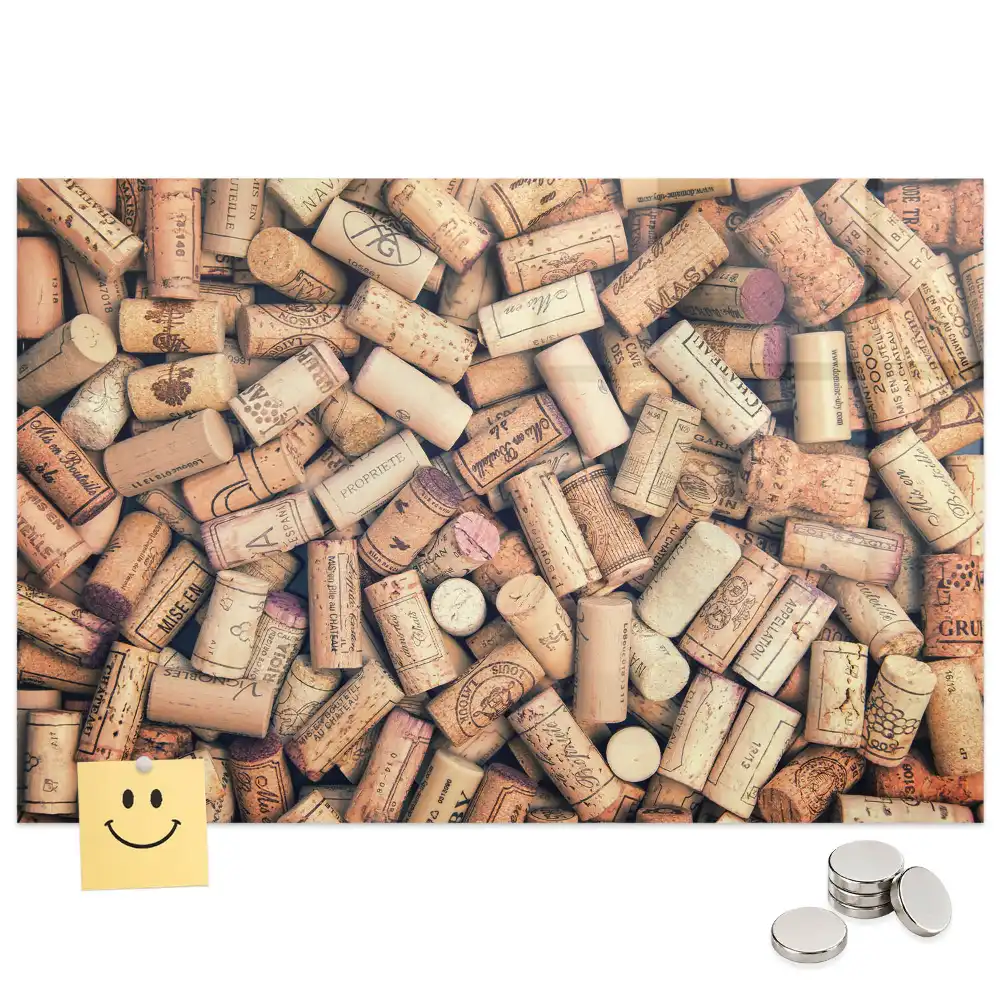 Tablă magnetică din sticlă pentru dopuri de sticle