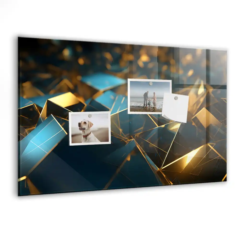 Tablă magnetică din sticlă cu design decorativ abstract