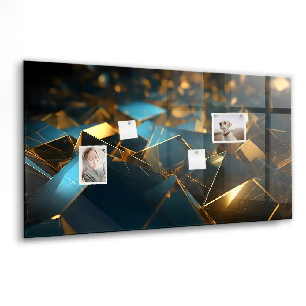 Tablă magnetică din sticlă cu design decorativ abstract