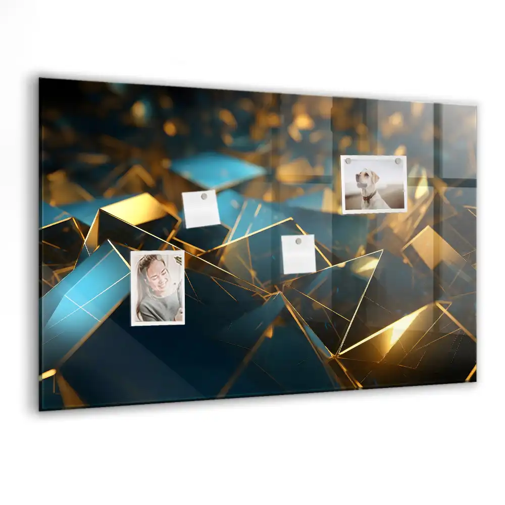 Tablă magnetică din sticlă cu design decorativ abstract