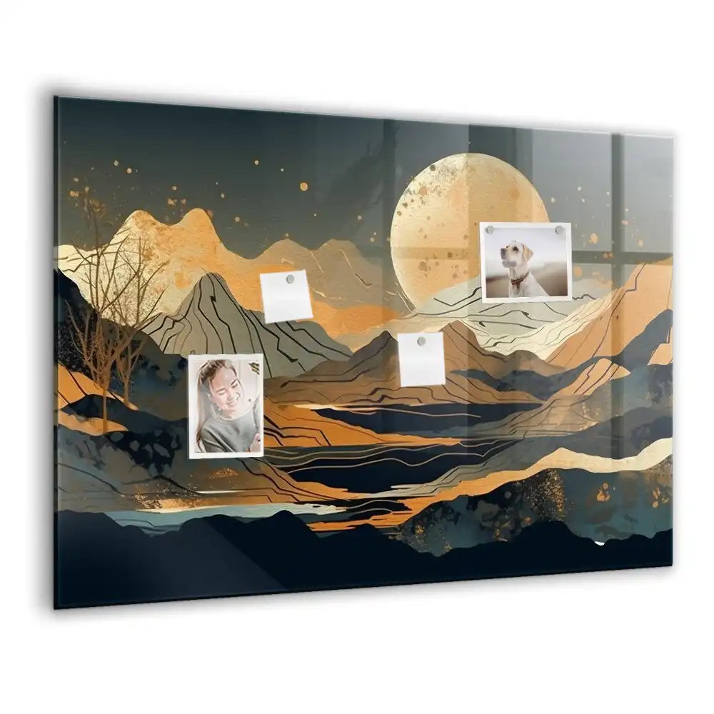 Tablă magnetică cu peisaj artistic