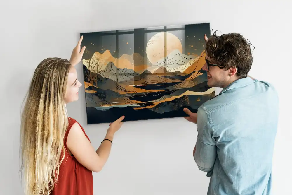 Tablă magnetică cu peisaj artistic
