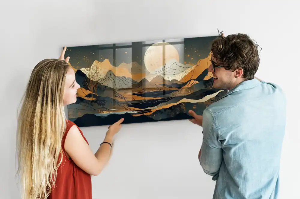 Tablă magnetică cu peisaj artistic