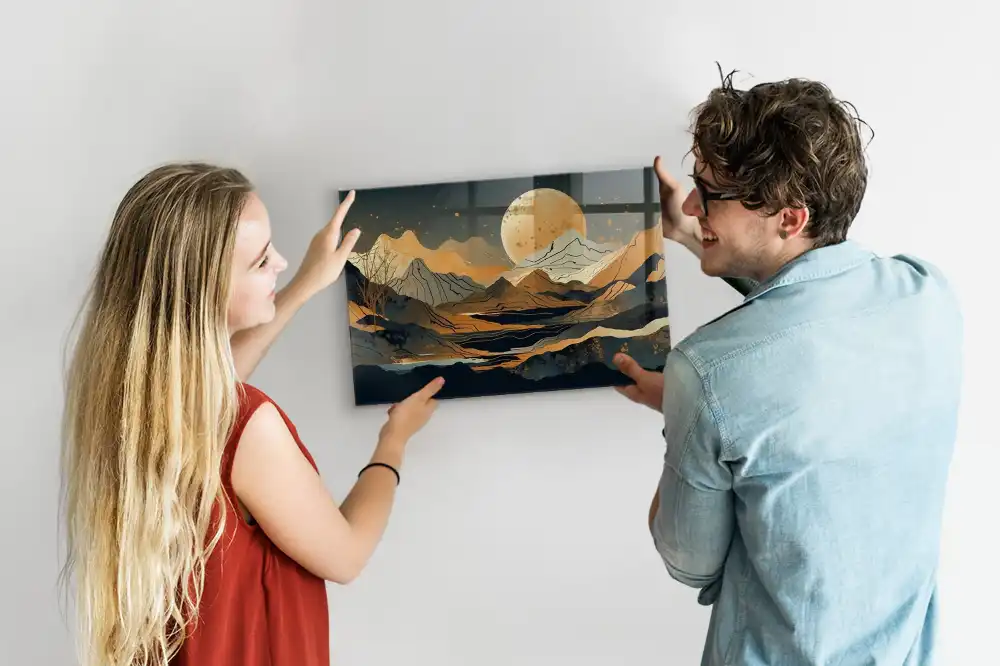 Tablă magnetică cu peisaj artistic