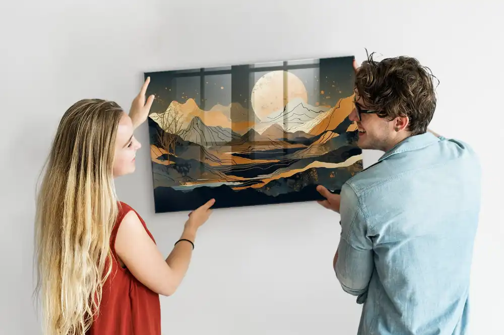 Tablă magnetică cu peisaj artistic