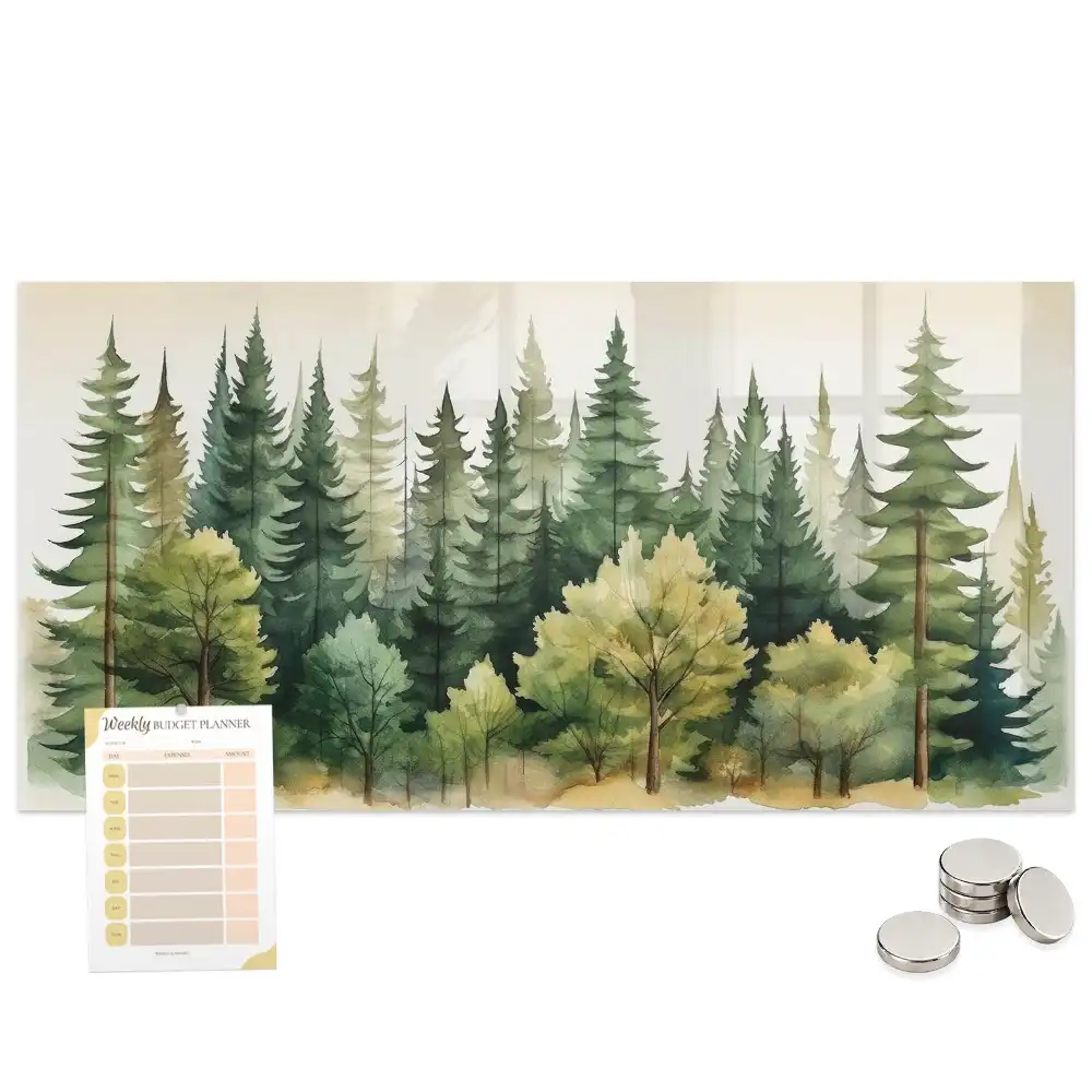Tablă magnetică cu peisaj de pădure