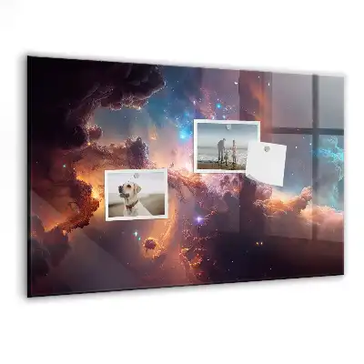 Tablă magnetică cu design universul cosmic